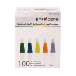 آي كير واخزات لقياس السكر في الدم 100 قطعة