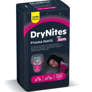 DRYNITES GIRL 8-15 YEARS 13 PANTS