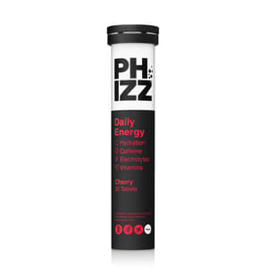 PHIZZ DAILY ENERGY CHERRY CAFFEINE EFFERVESCENT 20 TABLETS