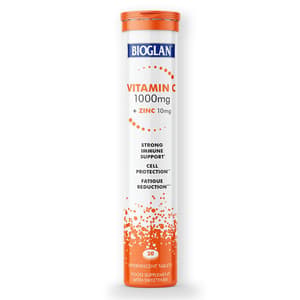 BIOGLAN VITAMIN C 1000 MG PLUS ZINC 10 MG EFFERVESCENT 20 TABLETS