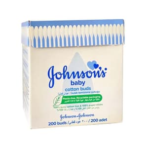 JOHNSON AND JOHNSON COTTON BUDS 200 PIECES