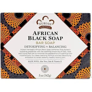 NUBIAN HERITAGE BAR SOAP AFRICAN BLACK SOAP 142 G