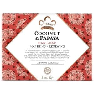 NUBIAN HERITAGE BAR SOAP COCONUT, PAPAYA 142 G