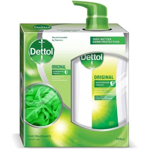 DETTOL SHOWER GEL ORIGINAL WITH PUFF 500 ML