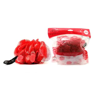 MIA BATH POUF WITH SOAP ROSE