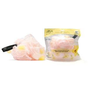 MIA BATH POUF WITH SOAP VANILLA