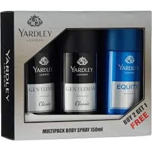 YARDLEY BODY SPRAY 2+1 MEN 3X150 ML