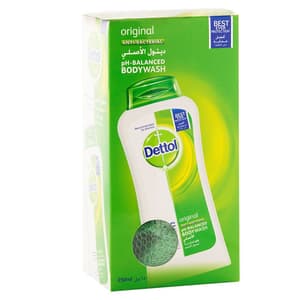 DETTOL SHOWER GEL ORIGINAL 250 ML WITH PUFF