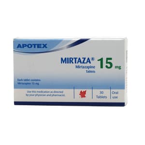 MIRTAZA 15 MG 30 TABLETS