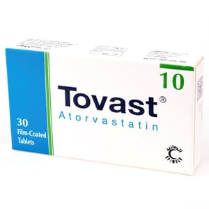 TOVAST 10 MG 30 TABLETS