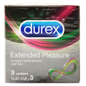 DUREX EXTENDED PLEASURE 3 CONDOMS