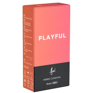 NULATEX FEEL PREMIUM PLAYFUL RIBBED 12 PIECES