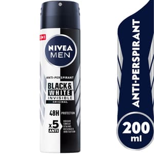 NIVEA DEO SPRY INVISIBL BLK W P MEN 200ML