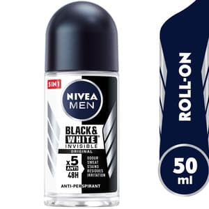 NIVEA DEO ROLLON INVISIBL BLK W P MEN 50ML