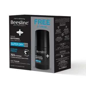 BEESLINE DEODORANT ROLL ON WHITE OCEAN FRESH 1+1 FREE