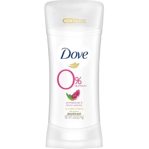 DOVE DEODORANT STICK 0% ALUMINUM POMEGRANATE LEMON VERBENA 74GM