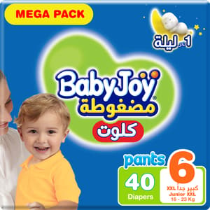 BabyJoy Compressed Culotte Pants Diaper, Size 6, Junior XXL, 16-23 Kg, Mega Pack, 40 Diapers