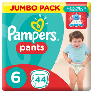 PAMPERS PANTS SIZE (6) (XXLARGE) (+15 KG) JUMBO PACK 44 DIAPERS