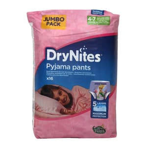 DRYNITES GIRL 4-7 YEARS 16 PANTS