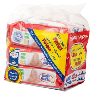 PIGEON BABY WIPES TRAVEL PACK 2 + 1 FREE