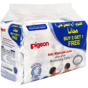 PIGEON BABY WIPES MOIST CLOTH 70 PIECES (OFFER 2 + 1 FREE)