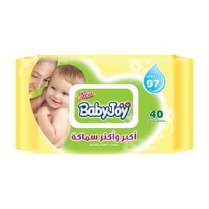بيبي جوي مناديل مبللة سميكة وكبيرة معطرة 40 منديل