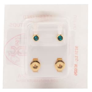 STUDEX EARRINGS 213Y B.STONE CRYSTAL GOLD