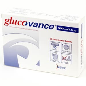 GLUCOVANCE 2.5 / 500 MG 30 TABLETS