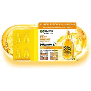 GARNIER SKIN ACT FAST BRIGHT AMPOULES 3% VITAMIN C 18 ML