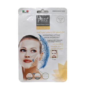 PURE BEAUTY PURE HYDRATING LIFTING FACIAL MASK HYDROGEL 1 PIECE