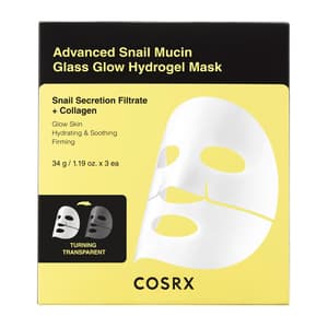 COSRX ADVANCED SNAIL MUCIN GLASS GLOW HYDROGEL MASK 3 PIECES