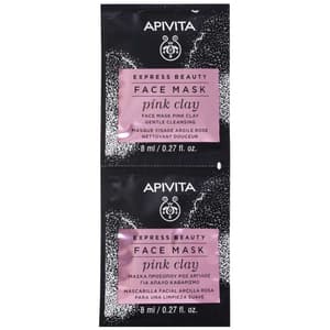 APIVITA FACE MASK PINK CLAY 2 X 8 ML