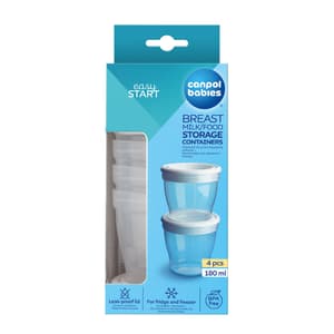 CANPOL BREAST MILK FOOD STORAGE CONTAINERS 180ML 4 PIECES