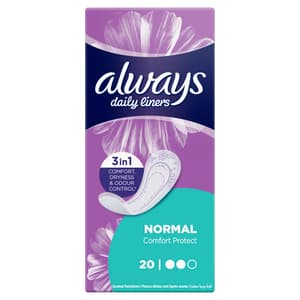 ALWAYS PANTY LINERS NORMAL FRESH 20 PIECES