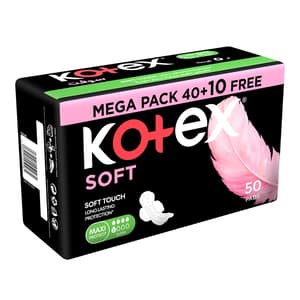 KOTEX MAXI SOFT SUPER 50 PIECES