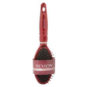 REVLON HAIR BRUSH RED OVAL CUSHION