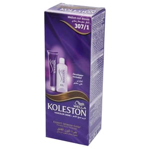 KOLESTON HAIR COLORING CREAM 307/1 MEDIUM ASH BLONDE COLOR