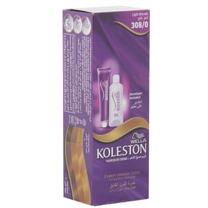 KOLESTON HAIR COLORING CREAM 308/0 LIGHT BLONDE COLOR