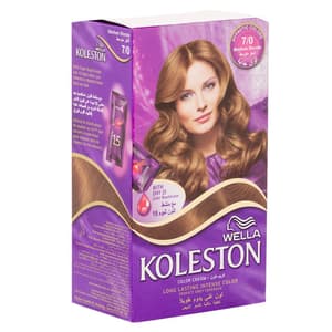 KOLESTON HAIR COLORING CREAM KIT 7/0 MEDIUM BLONDE 100 ML COLOR