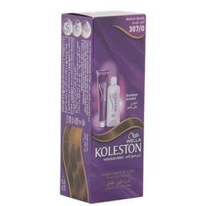KOLESTON HAIR COLORING CREAM 307/0 MEDIUM BLONDE COLOR