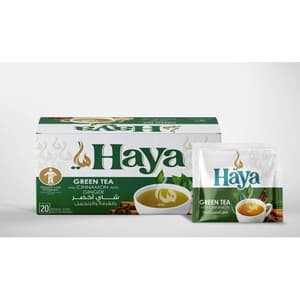 HAYA GREEN TEA W/ CINNAMON GINGER SACHET 20 PIECES