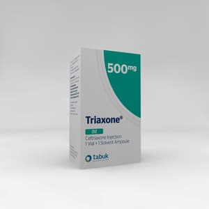 ترايكسون 0.5 جم حقنة عن طريق العضل 1 فيال