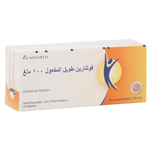 فولتارين طويل المفعول 100 ملجم 30 اقراص