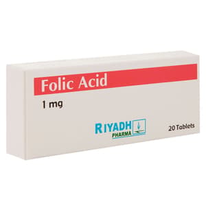 FOLIC ACID 1 MG 20 TABLETS