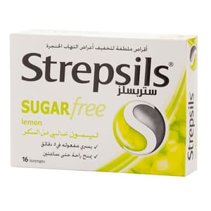 STREPSILS LEMON SUGAR FREE 16 LOZENGES