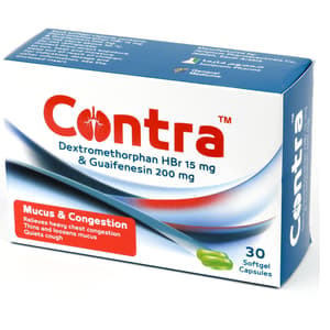 CONTRA 15 / 200 MG 30 CAPSULES