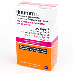 FLUTIFORM 125 / 5 MCG METERED DOSE INHALER 120 PUFFS