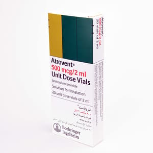 ATROVENT 500 MCG / 2 ML SOLUTION FOR INHALATION 20 SINGLE DOSE VIALS