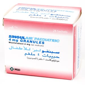 SINGULAIR 4 MG GRANULES 28 SACHETS