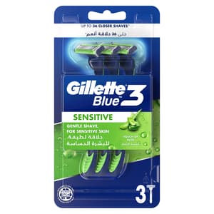 GILLETTE BLUE 3 SENSITIVE 3 PIECES
